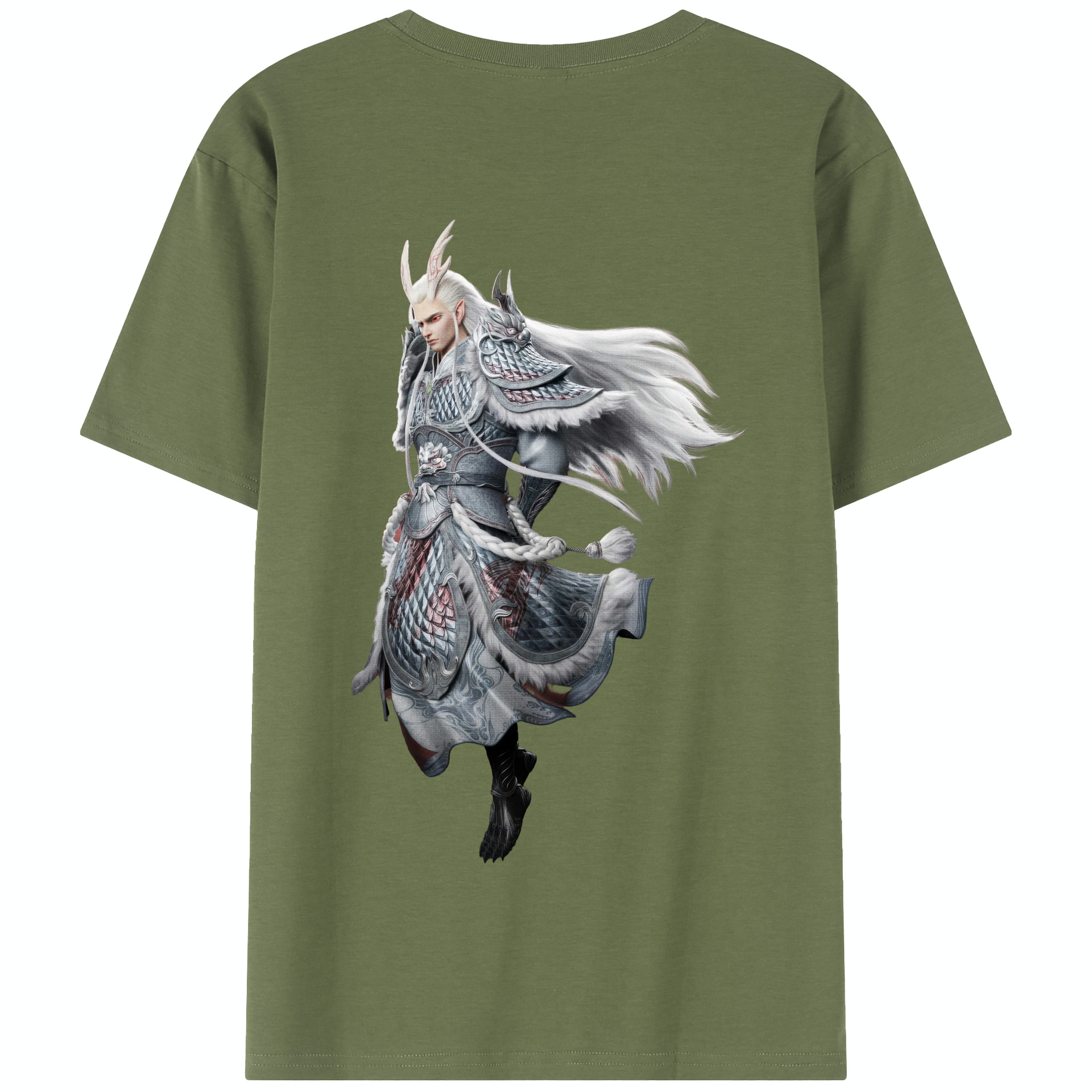 （画像用） Ne Zha 2 ナタ 魔童の大暴れ 綿100％半袖Tシャツ（背面プリント）